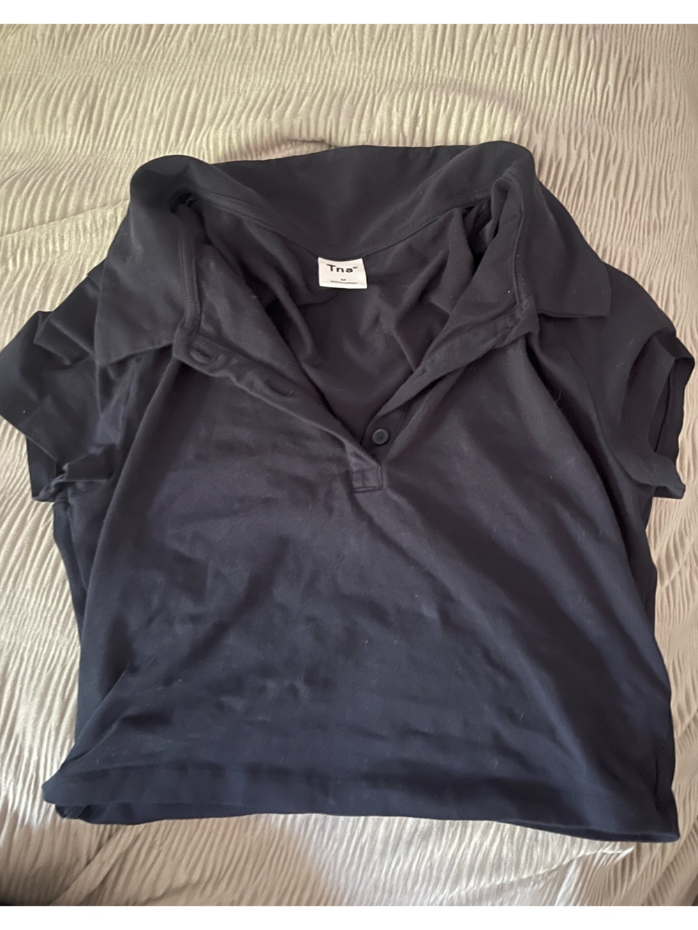Aritzia Navy Polo Top